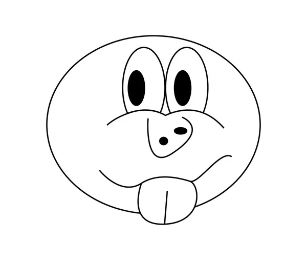 Γελοιογραφία αστείο πρόσωπο διάνυσμα σύμβολο εικονίδιο σχεδιασμός. εικονογράφηση που απομονώνονται σε λευκό φόντο — Διανυσματικό Αρχείο