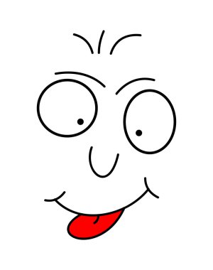 karikatür komik surat vektör simgesi simgesi tasarım. illüstrasyon izole beyaz arka plan üzerinde