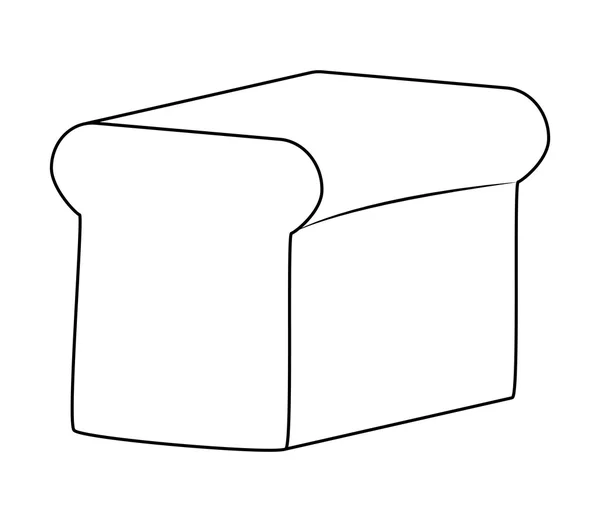 토스트 빵 벡터 기호 아이콘 디자인입니다. 그림을 흰색 배경에 고립 — 스톡 벡터