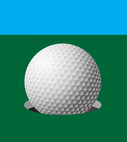 Golf topu deliğe sembol simge tasarım. — Stok fotoğraf