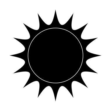 Güneş vektör simgesi tasarımı. Resim beyaz ba üzerinde izole