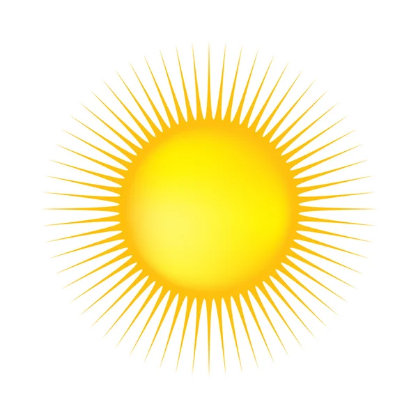 Icône de symbole vectoriel soleil design. illustration isolée sur ba blanc — Image vectorielle