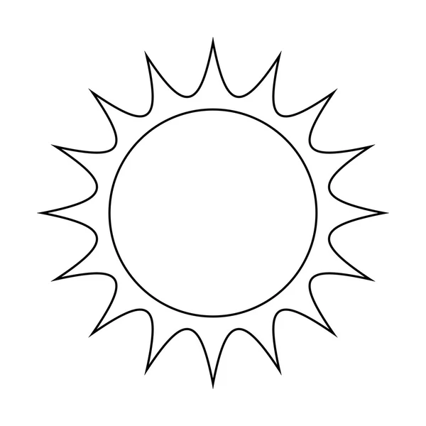 Icône de symbole vectoriel soleil design. illustration isolée sur ba blanc — Image vectorielle