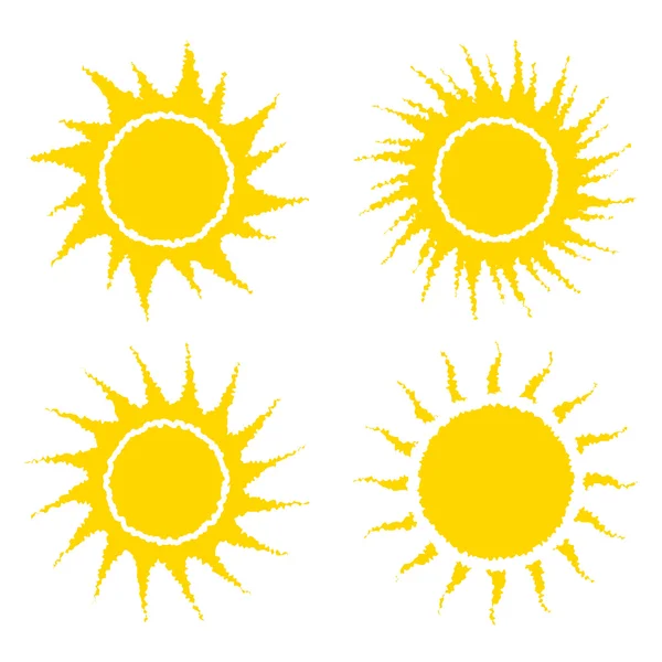 Icône de symbole vectoriel soleil design. illustration isolée sur ba blanc — Image vectorielle