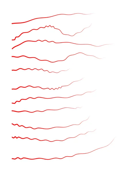 Venas humanas, diseño de vasos rojos. Ilustración vectorial aislada sobre fondo blanco — Vector de stock