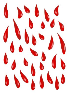 kırmızı kan vektör simgesi simgesi tasarım düşen damlaları. Güzel illüstrasyon izole üzerinde beyaz arka plan belirleme