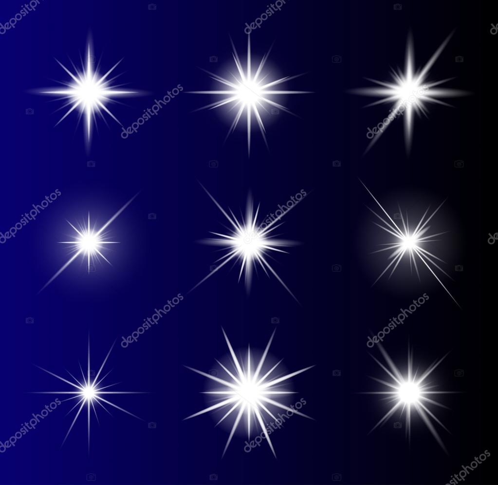 Transparent star vector symbol icon design. Beautiful illustration of glowing light effect stars bursts with sparkles on transparent background for christmas card