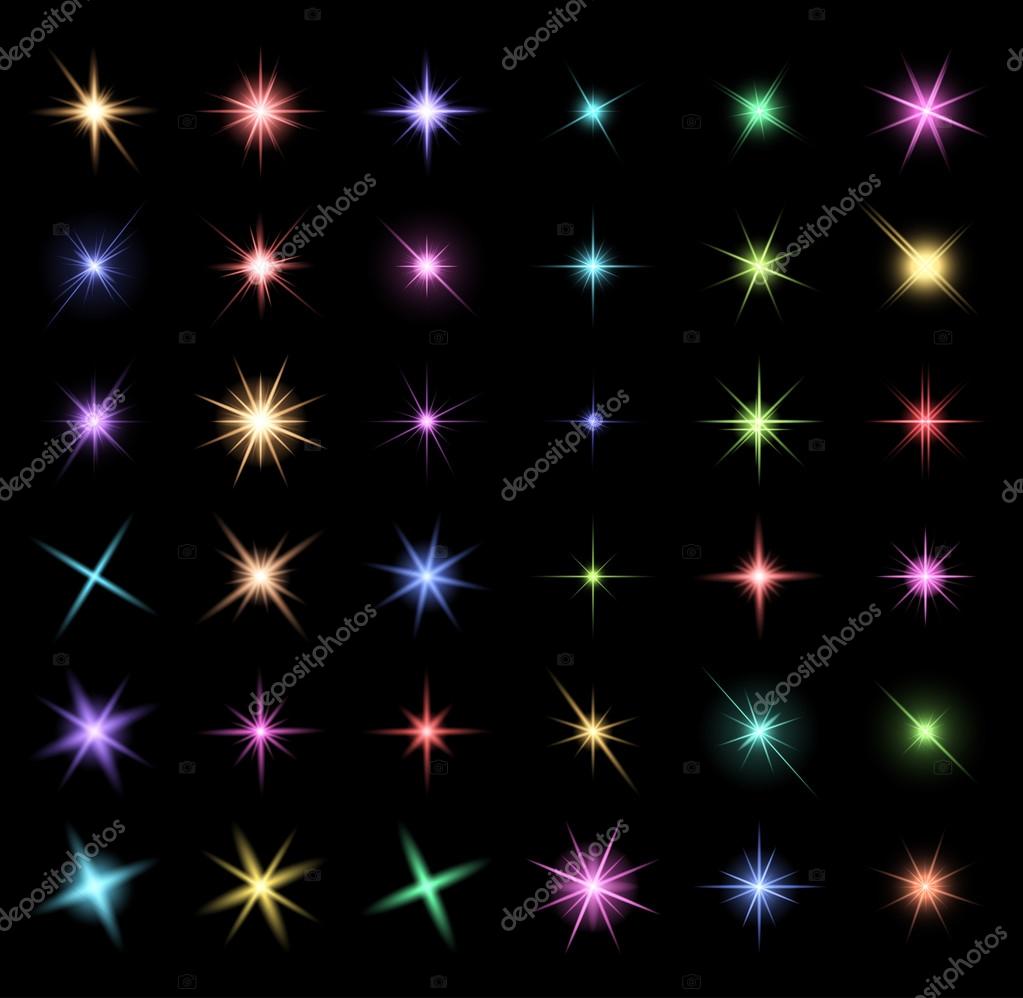 Transparent star vector symbol icon design. Beautiful illustration of glowing light effect stars bursts with sparkles on transparent background for christmas card