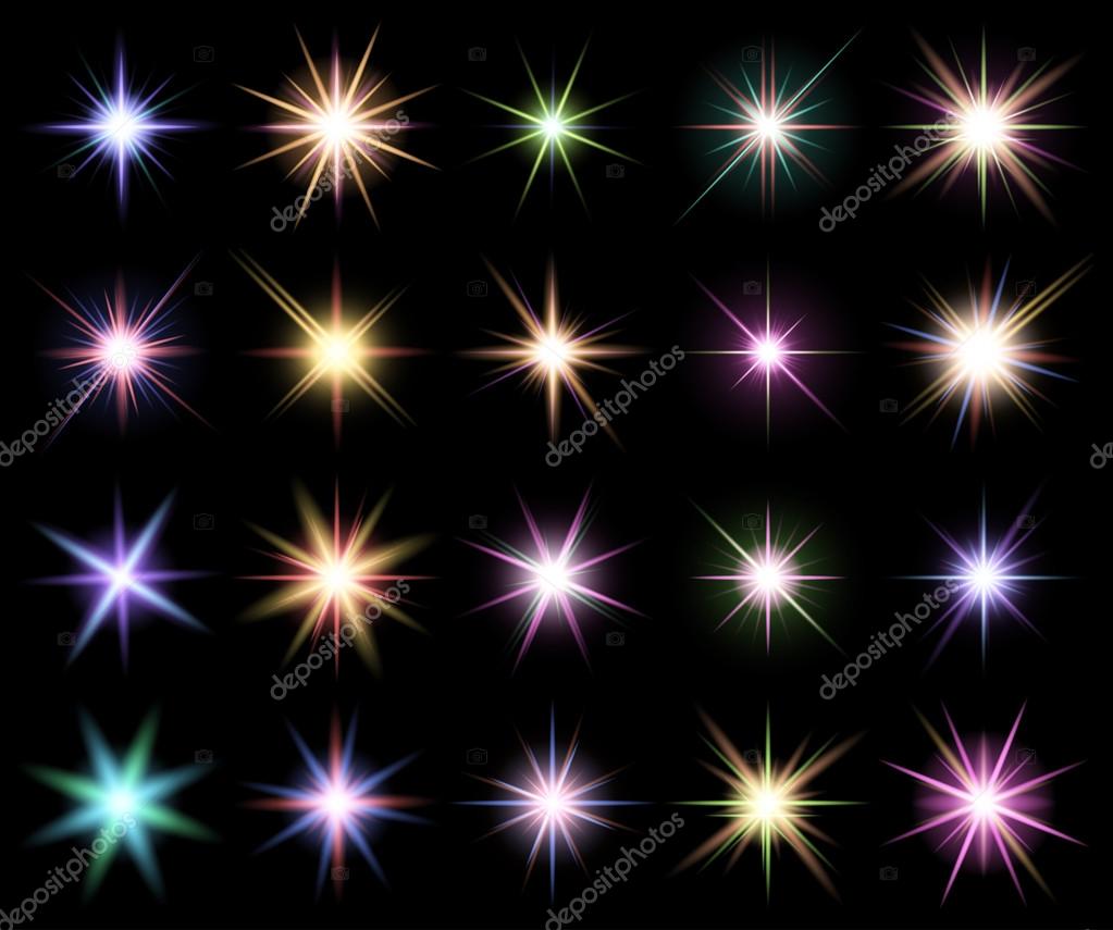 Transparent star vector symbol icon design. Beautiful illustration of glowing light effect stars bursts with sparkles on transparent background for christmas card