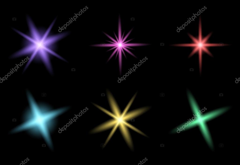 Transparent star vector symbol icon design. Beautiful illustration of glowing light effect stars bursts with sparkles on transparent background for christmas card