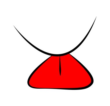 dil, vektör simgesi simgesi tasarım gülümse. Güzel illüstrasyon 