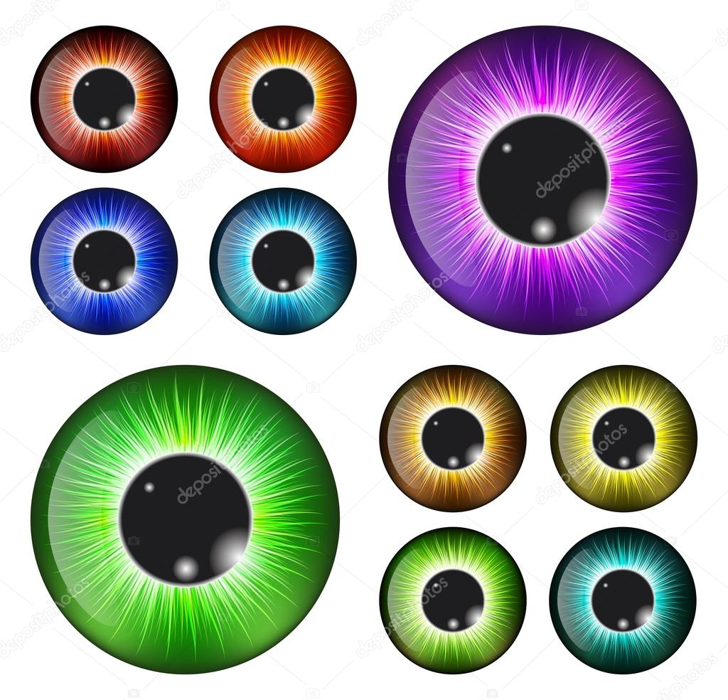 eye, pupil, iris, vector symbol icon design. Beautiful illustration