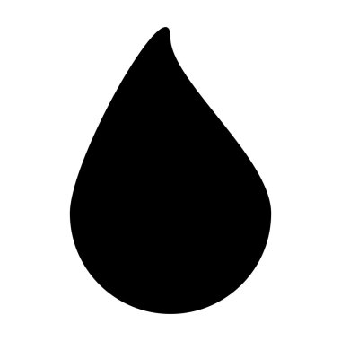 siluet damla vektör simgesi simgesi tasarım. 