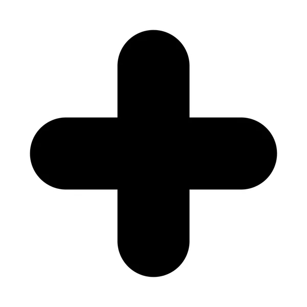 Cross Silhouette Vektor Symbol Symbol Design. — Stockvektor