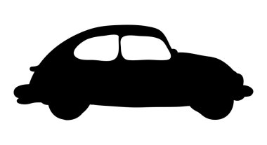 siluet araba vektör sembolü simge tasarımı. 