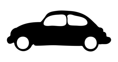siluet araba vektör sembolü simge tasarımı. 