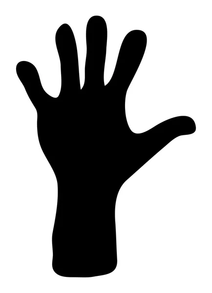 Hand gest Silhouette vektor symbolikon design. — Stock vektor