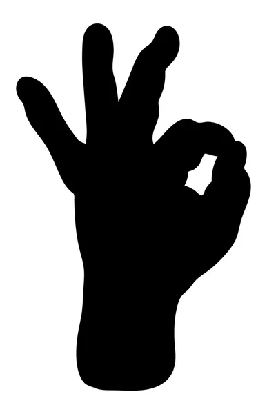 Hand gesture silhouette vector symbol icon design. — Stock Vector