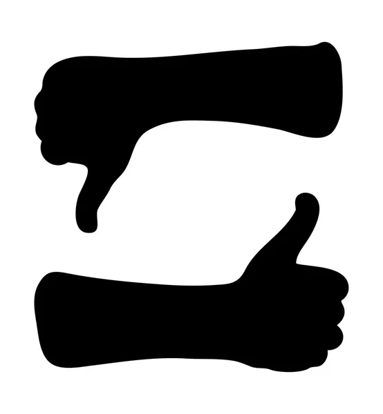 Mano gesto silhouette vettoriale simbolo icona design . — Vettoriale Stock