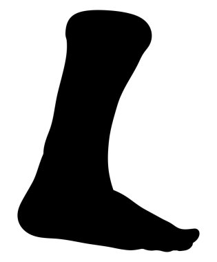 çıplak ayak siluet vektör sembolü simge tasarımı.