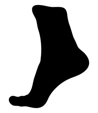 çıplak ayak siluet vektör sembolü simge tasarımı.