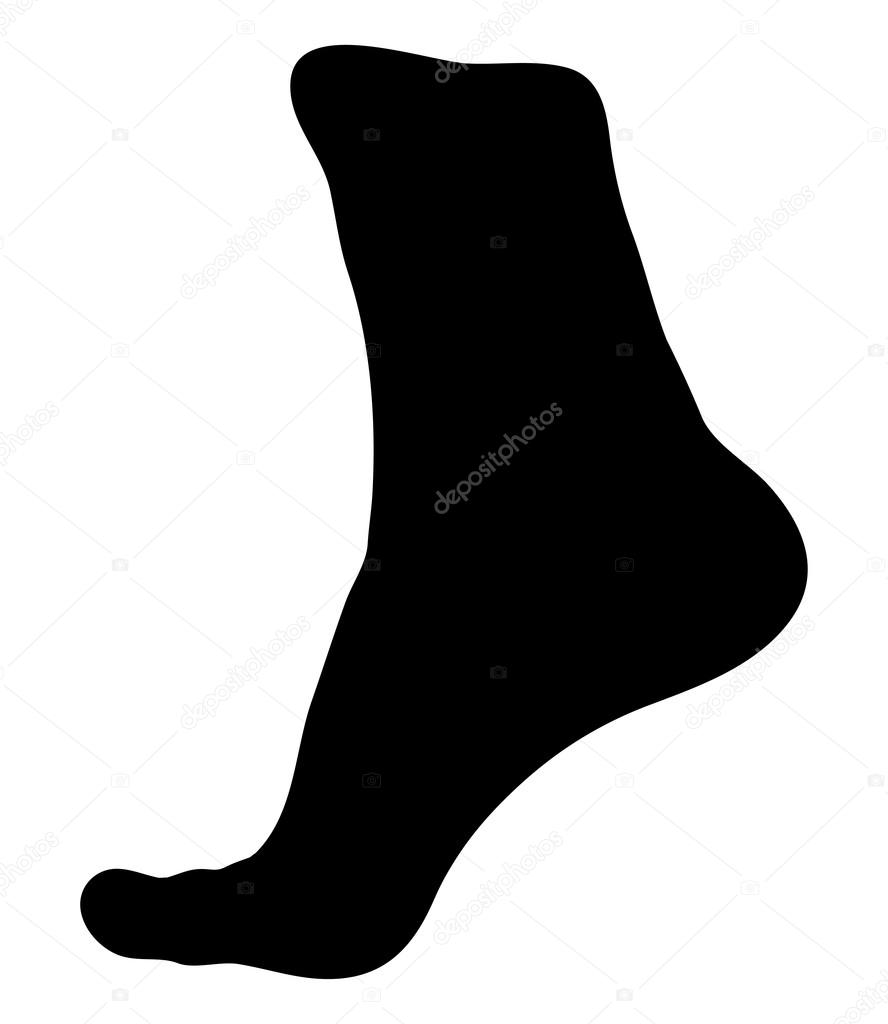 bare foot silhouette vector symbol icon design.