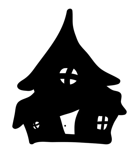 Cadılar Bayramı ürpertici korkunç hounted house, vektör simgesi simgesi tasarım. — Stok Vektör