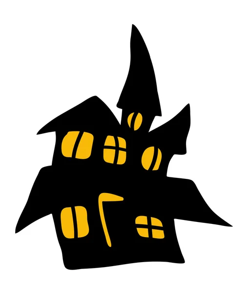 Gruseliges Gruselhaus zu Halloween, Vektor-Symbol-Design. — Stockvektor