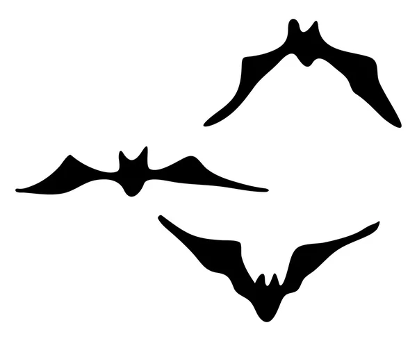 할로윈 소름 무서운 박쥐 실루엣 벡터 기호 아이콘 디자인. — 스톡 벡터