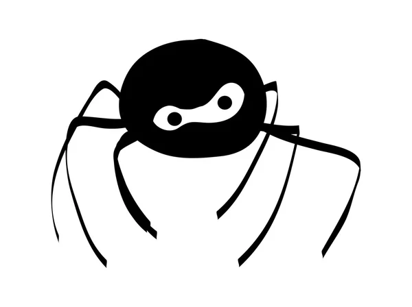 Halloween assustador assustador aranha silhueta vetor símbolo ícone desi — Vetor de Stock