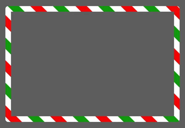 Boş alanı olan Noel şekeri çerçevesi. Xmas, kopyalama uzayı ile çizgili sınır. Dikdörtgen!