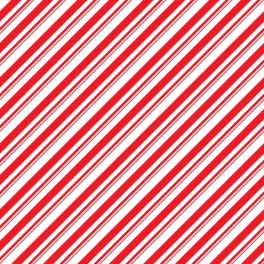 Çizgili, dikişsiz baston şekerler. Çapraz düz çizgiler, Noel arkaplanı. Kırmızı ve beyaz nane şekerli ambalaj kağıdı. Basit moda arkaplan illüstrasyonu.