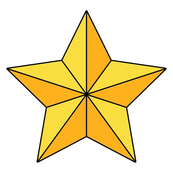 Икона Рождественской Звезды Выделена Белом Фоне Золотой Праздничный Свет Векторное — стоковый вектор