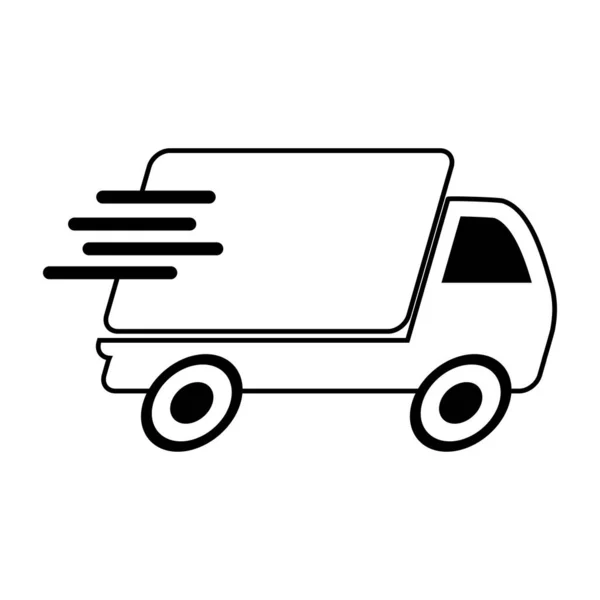 Rapida Icona Del Camion Consegna Concetto Vettoriale Servizio Spedizione Simbolo — Vettoriale Stock