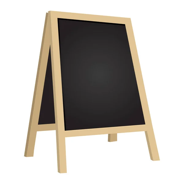 Straat Schoolbord Geïsoleerd Witte Achtergrond Lege Cafes Schoolbord Billboard Illustratie — Stockvector