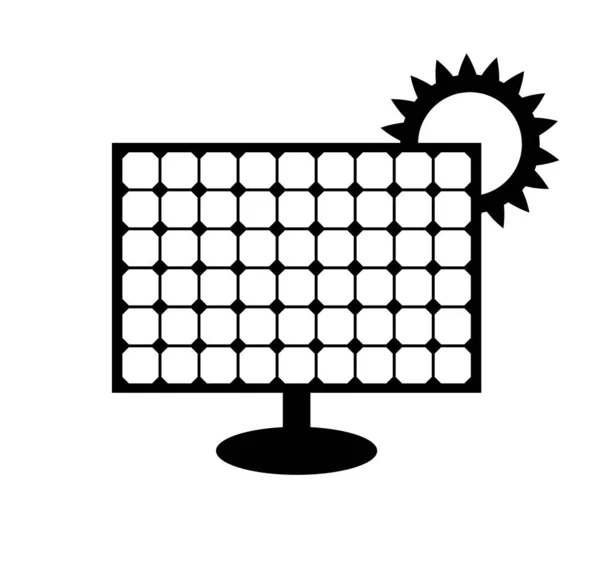 Solarpanel Symbol Isoliert Auf Weißem Hintergrund Vektor Symbol Für Alternative — Stockvektor