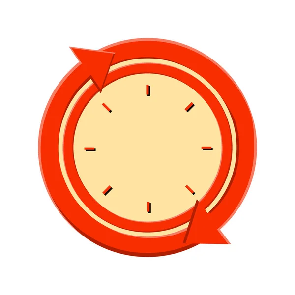 Time Symbol Vector Abstract Clock Icon Concept Deadline Countdown Vector — Stock Vector