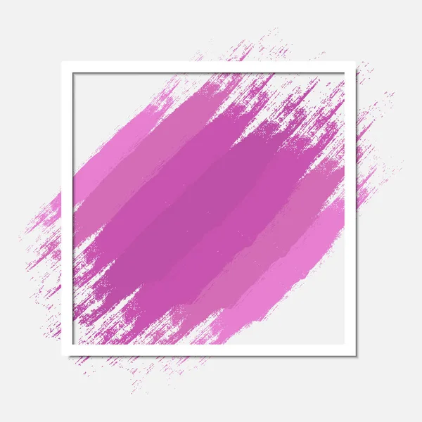 Pink Abstract Frame Grunge Style Pastel Square Background Composition Border — Stock Vector