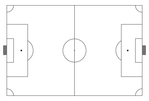 Fotboll Fotbollsplan Sport Bakgrund Line Art Stil — Stock vektor