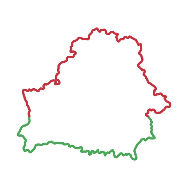 Weißrussland Flagge Karte Vektorillustration Des Nationalen Symbols Grafische Gestaltung Patriotischer — Stockvektor