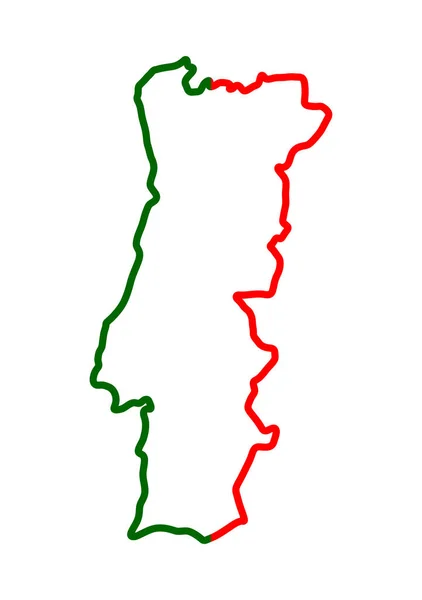 Карта Флага Португалии Векторная Иллюстрация Национального Символа Графический Дизайн Патриотических — стоковый вектор