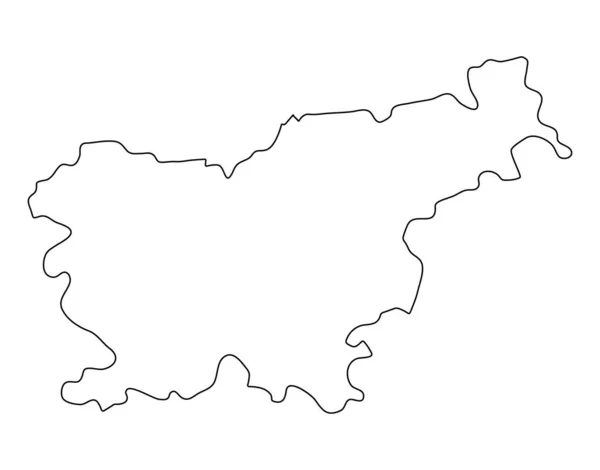 Slovenia Mappa Della Bandiera Contorno Illustrazione Vettoriale Del Simbolo Nazionale — Vettoriale Stock