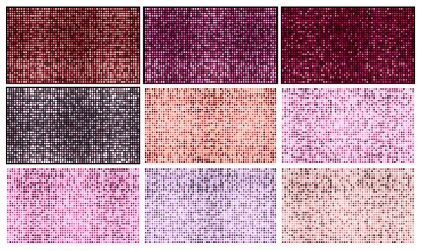 Abstraktes Muster Quadratischer Mosaikfliesen Geometrisches Hintergrunddesign Vektorabbildung Set — Stockvektor