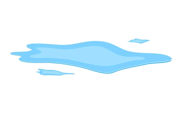 Acqua Pozzanghera Illustrazione Cartone Animato Versamento Liquido Umido Icona Vettoriale — Vettoriale Stock