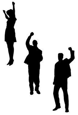 vektör siluet iş kişi