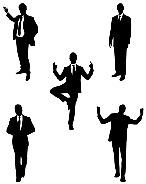 Set of vector silhouette  business PEOPLE — Stock Vector