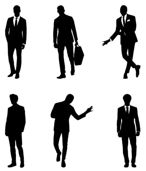 Set of vector silhouette  business PEOPLE — Stock Vector