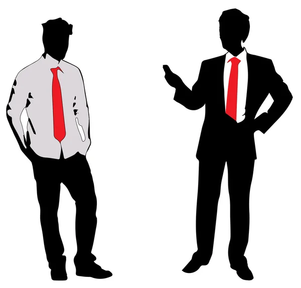 Set of vector silhouette  business PEOPLE — Stock Vector