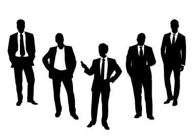 vektör siluet iş kişi
