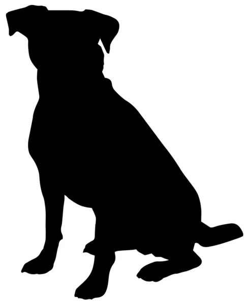 Собака силует вектор — стоковий вектор
